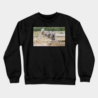 Elephants in a line. Crewneck Sweatshirt